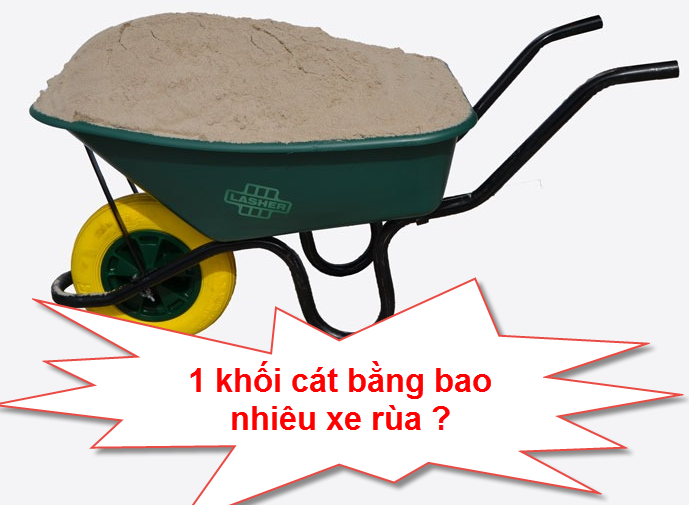 1m3 cát bằng khoản 25 xe rùa loại thông thường