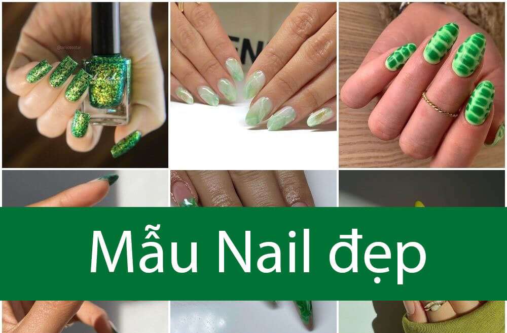 25 Mẫu nail xanh lá đẹp đơn giản nhẹ nhàng sang trọng (thiết kế ấn tượng) - Neptune