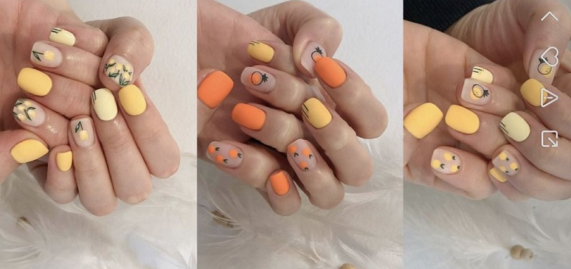 Những mẫu nail hình trái cây dễ thương, xinh xắn sẽ khiến các bạn gái không thể làm ngơ