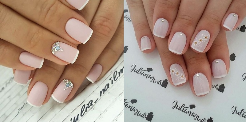 Một mẫu nail đơn giản phù hợp cho cả cô dâu khi tổ chức tiệc cưới