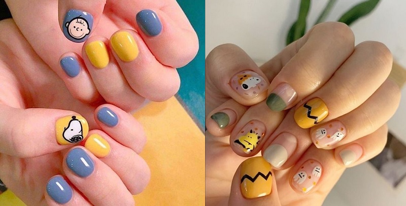 Một mẫu nail sặc sỡ nhưng không chói lóa