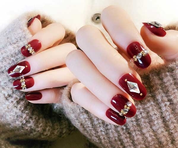 Top 15 mẫu nail đính đá được yêu thích nhất - Ảnh 10