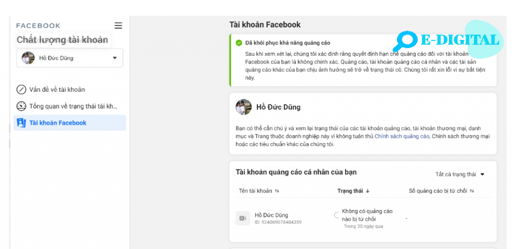 Tài khoản Facebook bị chặn chức năng quảng cáo 902